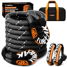 YUNPEAK front view of coiled kinetic rope showing compact storage and strength