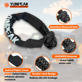 YUNPEAK polymer-coated rope repelling water and mud for all-weather durability