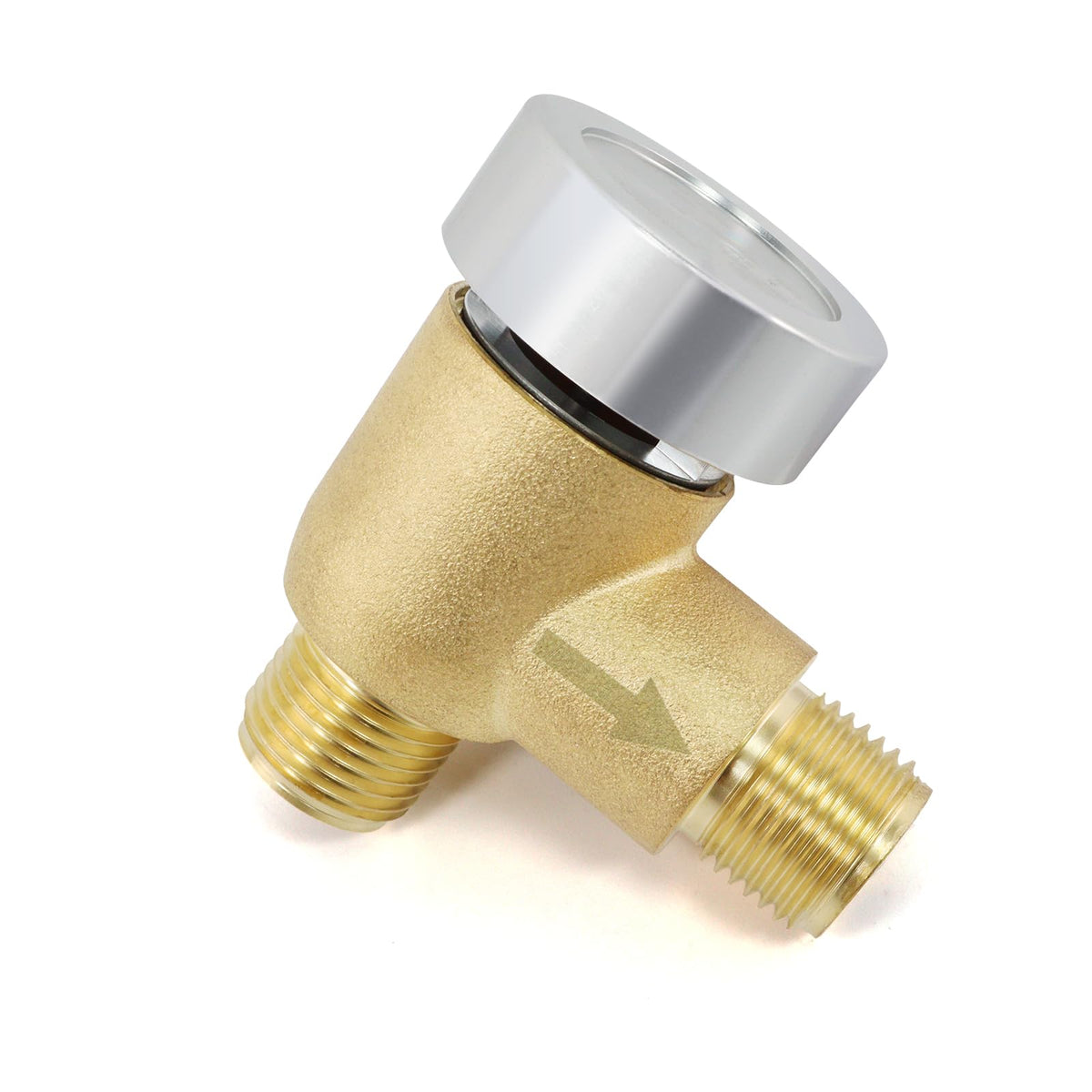 Yunziling brass valve front view showing durable construction and corrosion resistance