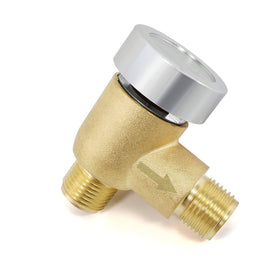 Yunziling brass valve front view showing durable construction and corrosion resistance