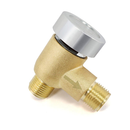Yunziling brass valve front view showing durable construction and corrosion resistance