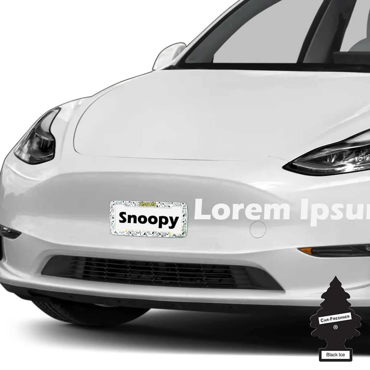 Yupbizauto close-up of Snoopy artwork highlighting durable print and long-lasting visual appeal