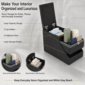 YURSENJIE size comparison with seats demonstrating compact universal fit