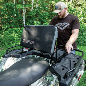 Yutrax mounted on ATV in outdoors demonstrating improved rider comfort