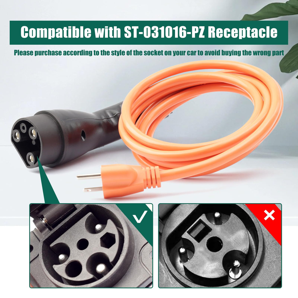 YUXIVCNE ten-foot cable laid on grass showing flexible length advantage