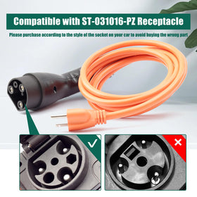 YUXIVCNE ten-foot cable laid on grass showing flexible length advantage