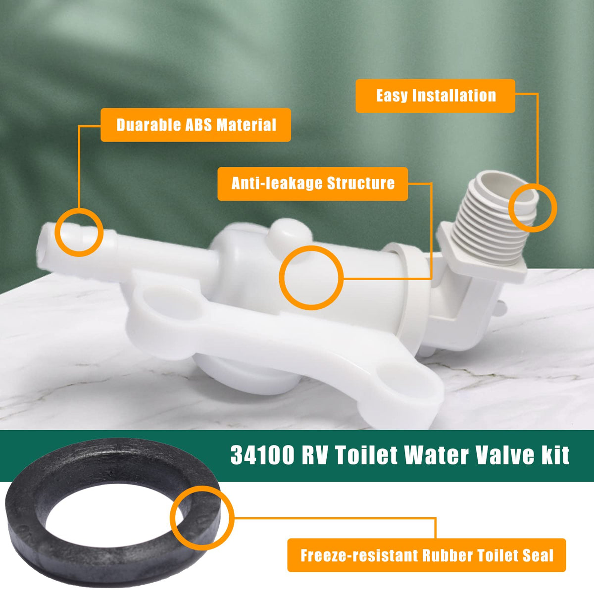 YUXIVCNE flange seal and screws arranged to show complete hardware for leak prevention