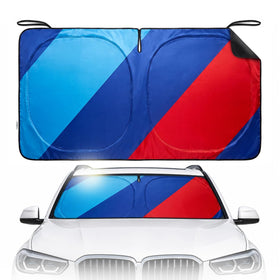 YUYOOOSEN front view installed on windshield showing full coverage and cooling benefit