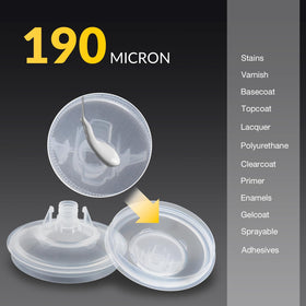 YUZES 190-micron filter lid close detail for cleaner paint