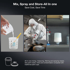 YUZES disposable liners and lids organized to speed cleanup and save solvent