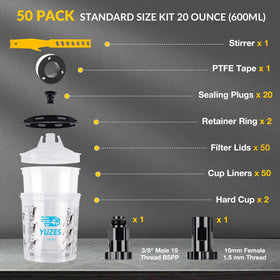 YUZES hard outer cup close-up with retainer ring for durability