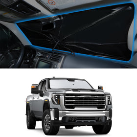 YYCKE front view showing full windshield coverage and cool-cabin benefit