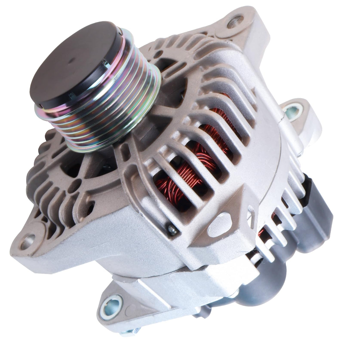 YYHHZZ alternator front view showing housing and terminal, ensures direct-fit replacement