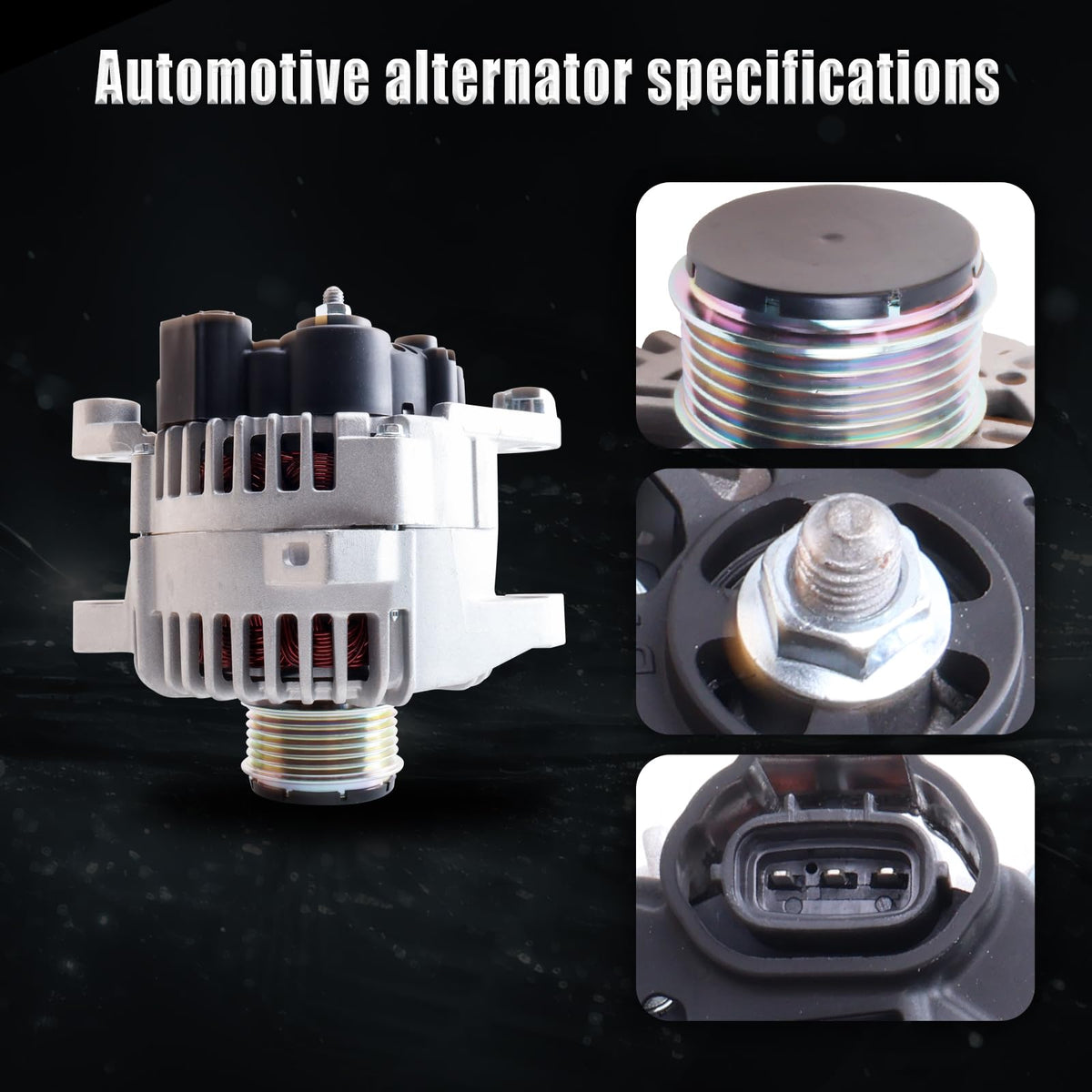 YYHHZZ alternator label with part numbers for quick compatibility verification