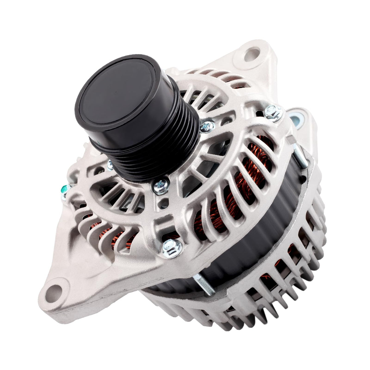 YYHHZZ front view alternator showing mounting points and clean housing for easy fit