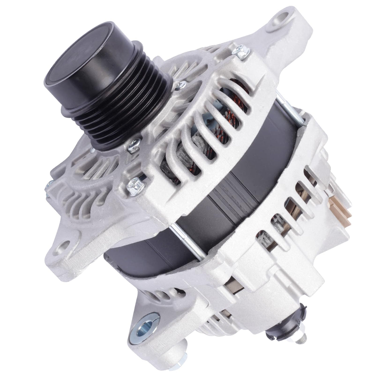 YYHHZZ alternator front view showing robust housing and direct-fit design benefit