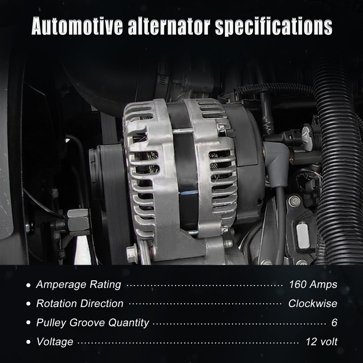 YYHHZZ alternator next to ruler showing dimensions for accurate sizing benefit
