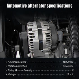 YYHHZZ alternator next to ruler showing dimensions for accurate sizing benefit