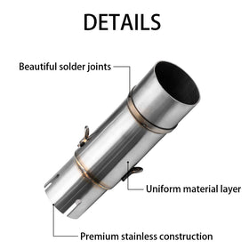 YZCHAIN mid pipe side profile highlighting compact shape and weight savings
