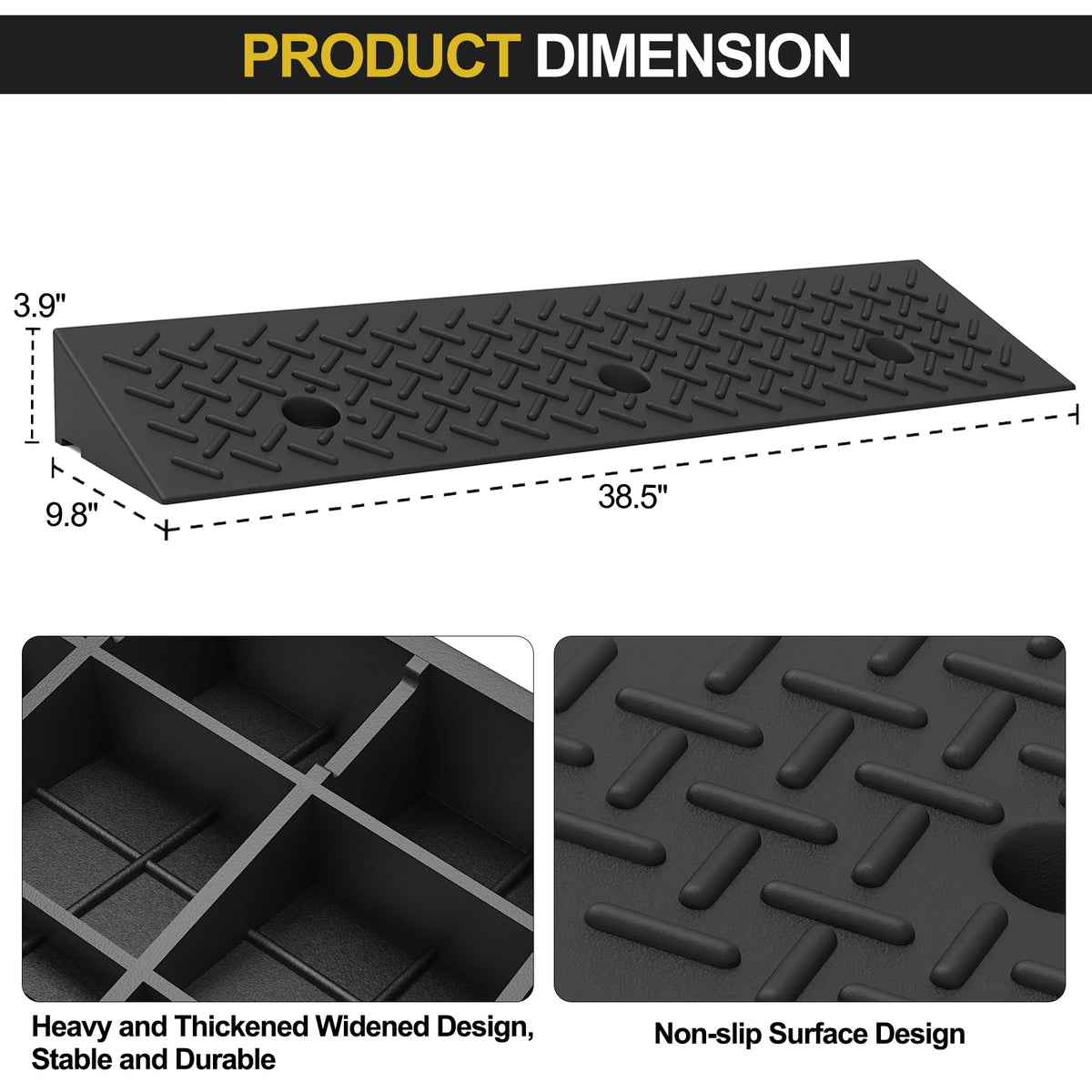 YZHUPTE close-up of textured tread offering improved traction and slip resistance