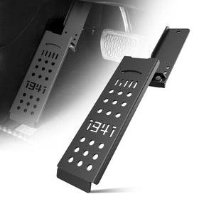 YZONA front view of dead pedal showing shape and fit for improved comfort