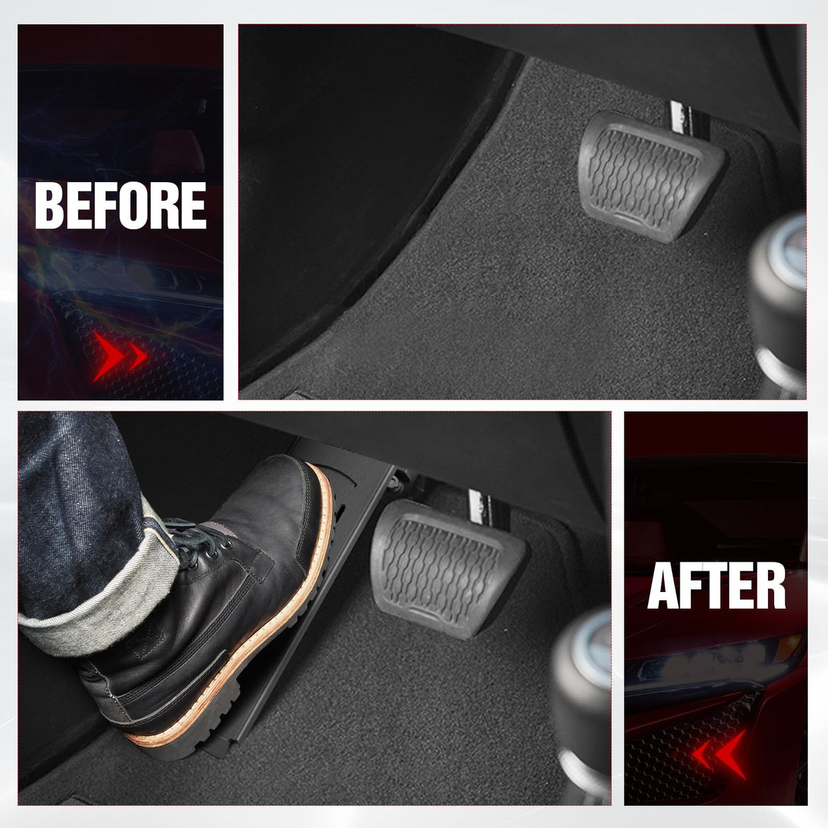 YZONA installed in Jeep interior demonstrating secure left-foot support