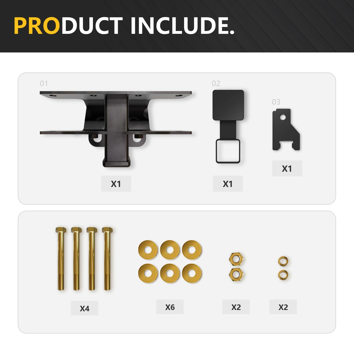 YZONA hitch with ball mount attached showing compatibility for towing accessories