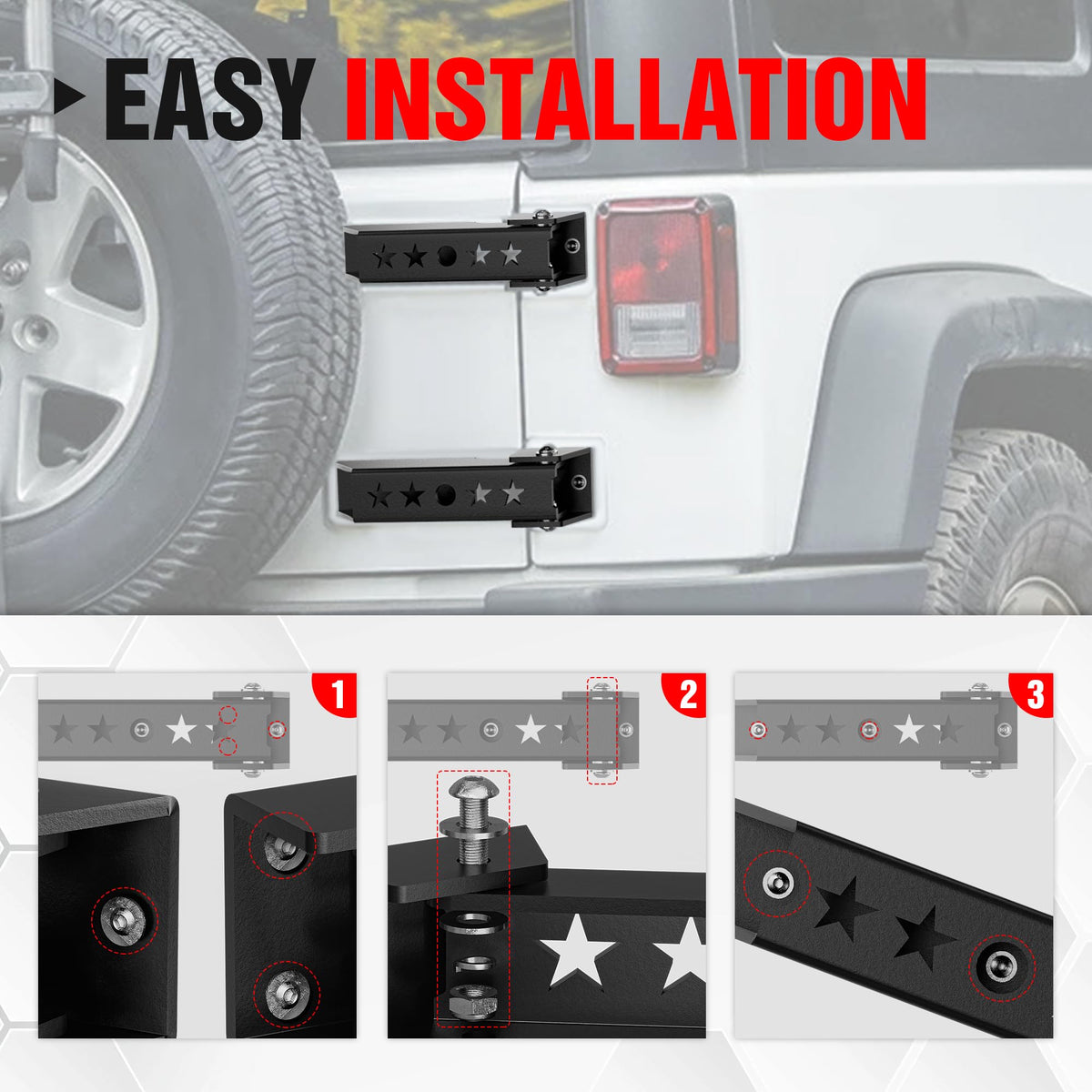 YZONA packaged kit with screws and instructions for easy installation