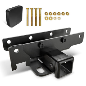 YZONA tow hitch front view showing receiver and mounting points for easy fit