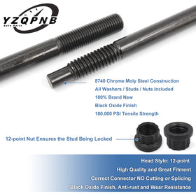 YZQPNB stud length and thread ends on scale for accurate comparison