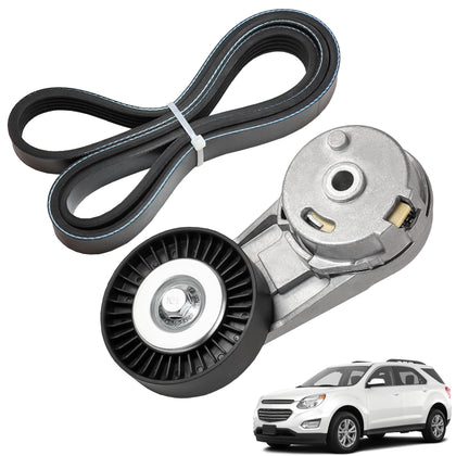 YzusGomumu front packaging of tensioner pulley kit, shows part identification and fit benefit