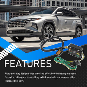 YzusGomumu harness installed in vehicle tow socket for quick plug-and-play benefit