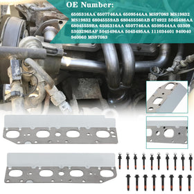 YzusGomumu left and right exhaust manifold gaskets laid flat for correct alignment