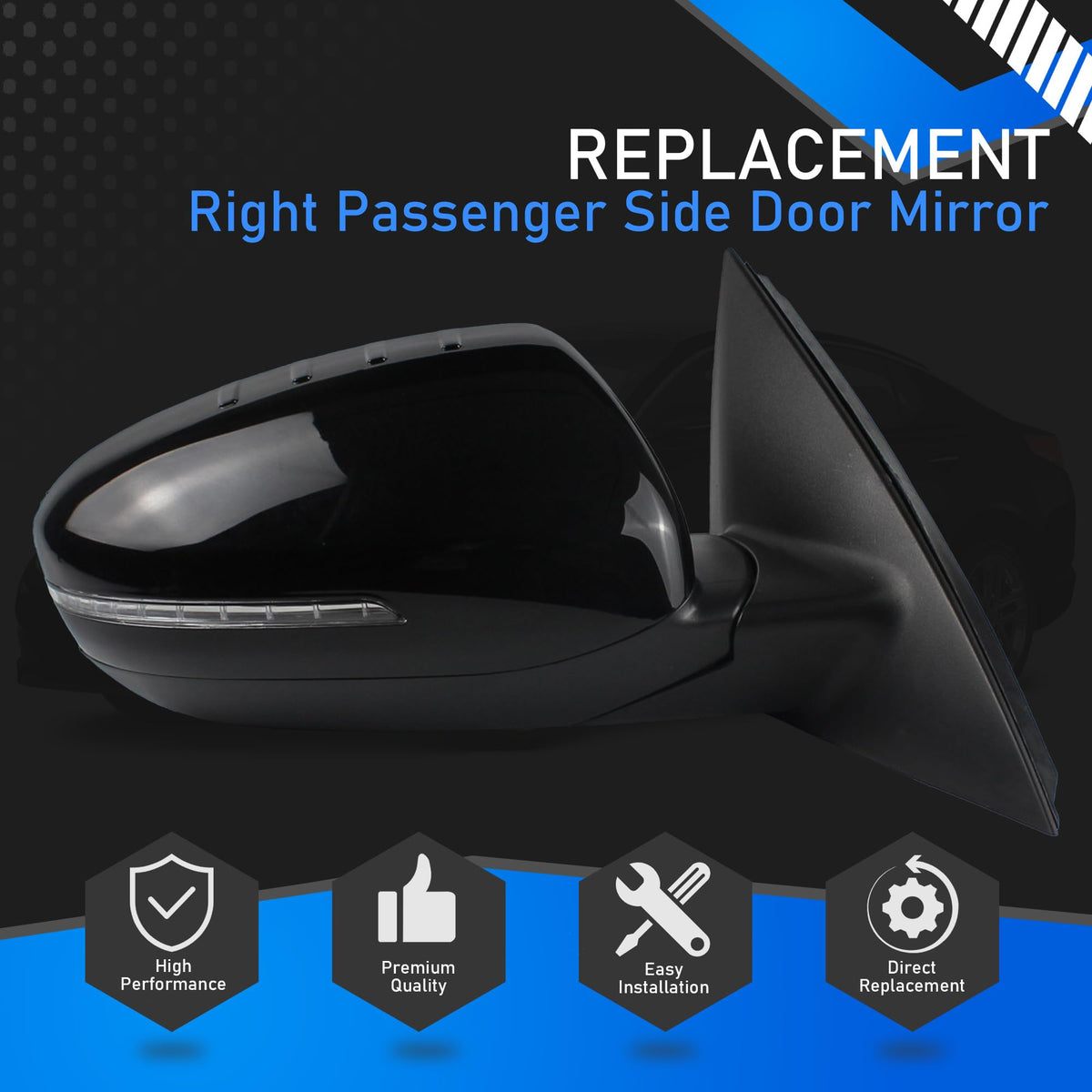 YzusGomumu mirror held by hand showing compact size and fitment benefit