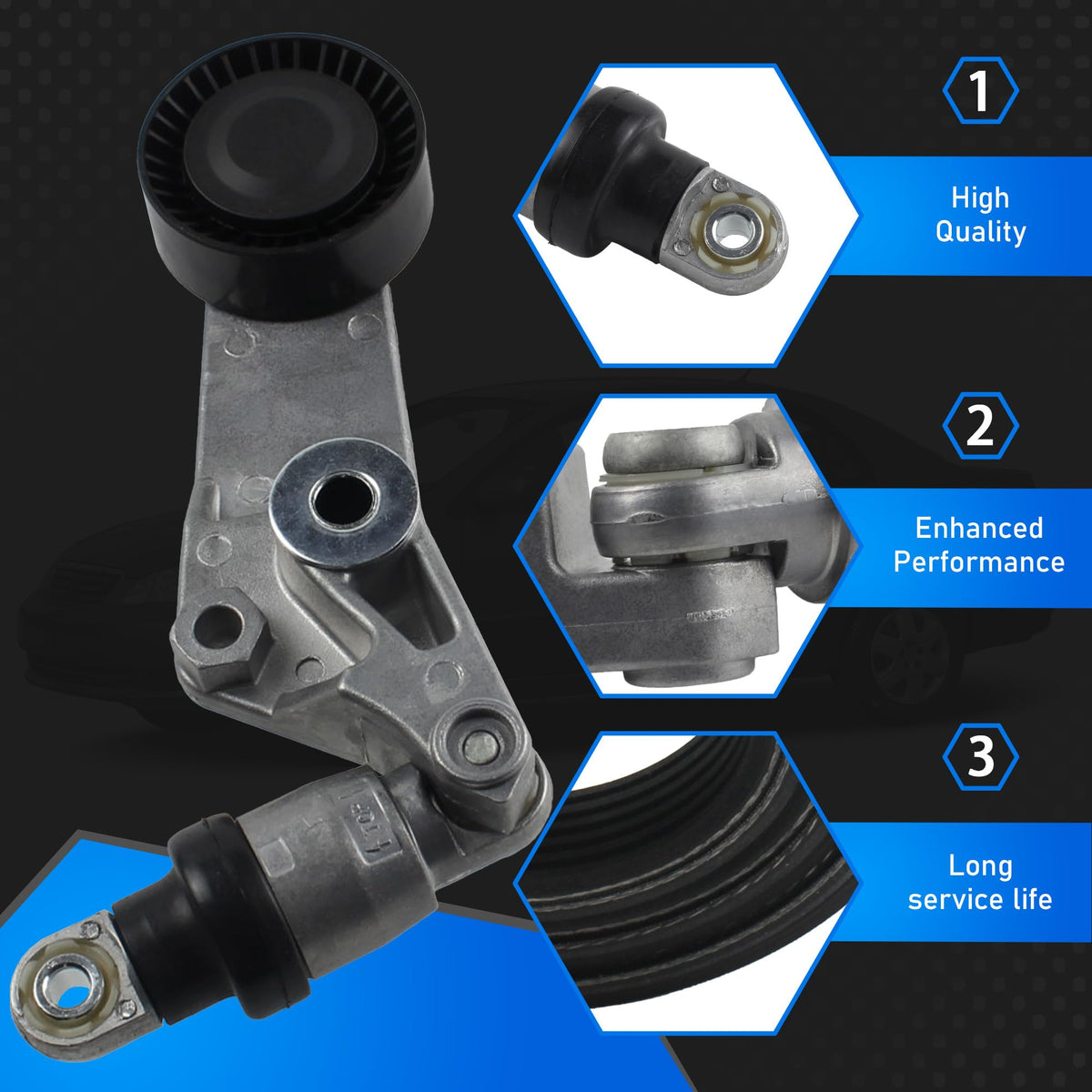 YzusGomumu tensioner assembly close-up highlighting precise machining and durability