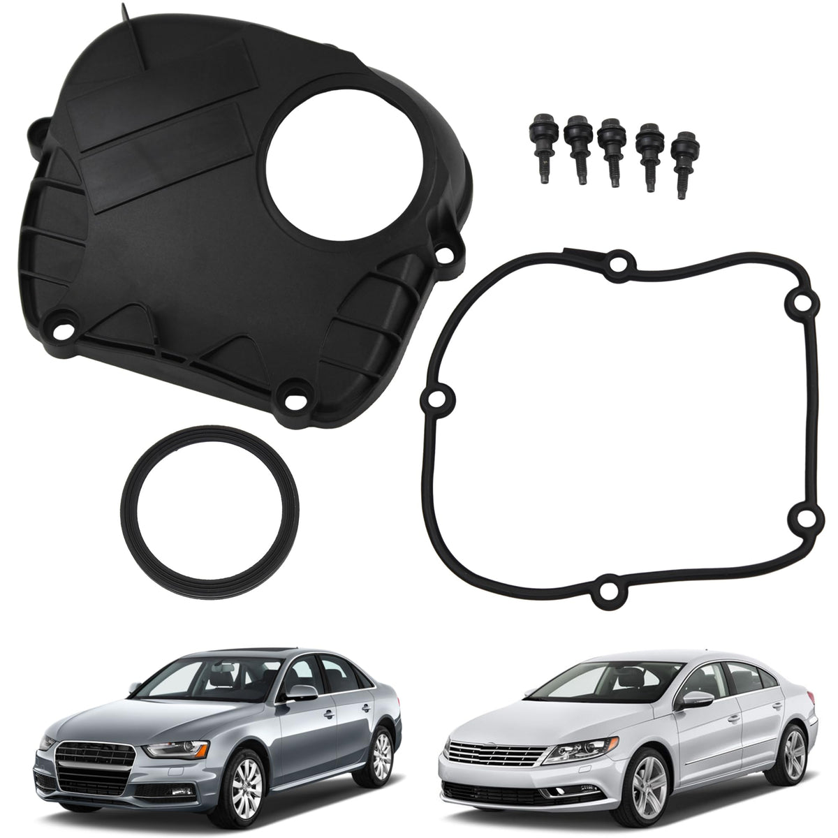 YzusGomumu front view of timing cover showing sealing surface and fit benefit
