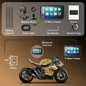 YZW lifestyle shot of a rider using the display for hands-free navigation