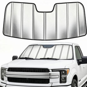 YZZWATW front view installed on Ford windshield showing full coverage benefit