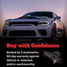 Z Automotive packaging and manual showing ready-to-install benefit