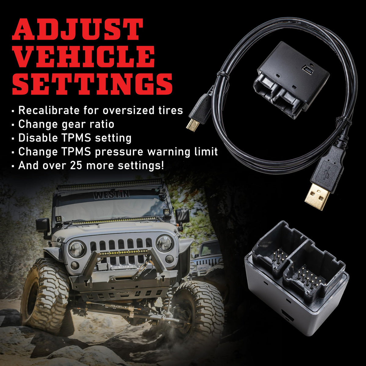 Z Automotive Tazer Mini installed on trail-ready Jeep showing improved off-road settings