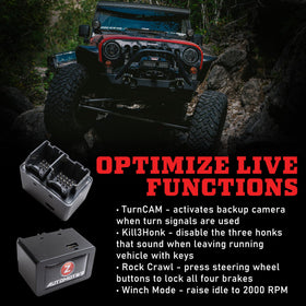 Z Automotive Tazer Mini light show activated on Jeep exterior showing enhanced visibility