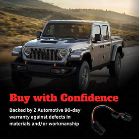 Z Automotive Z-LKR-OEM lifestyle offroad Jeep demonstrating improved traction and no dashboard warnings