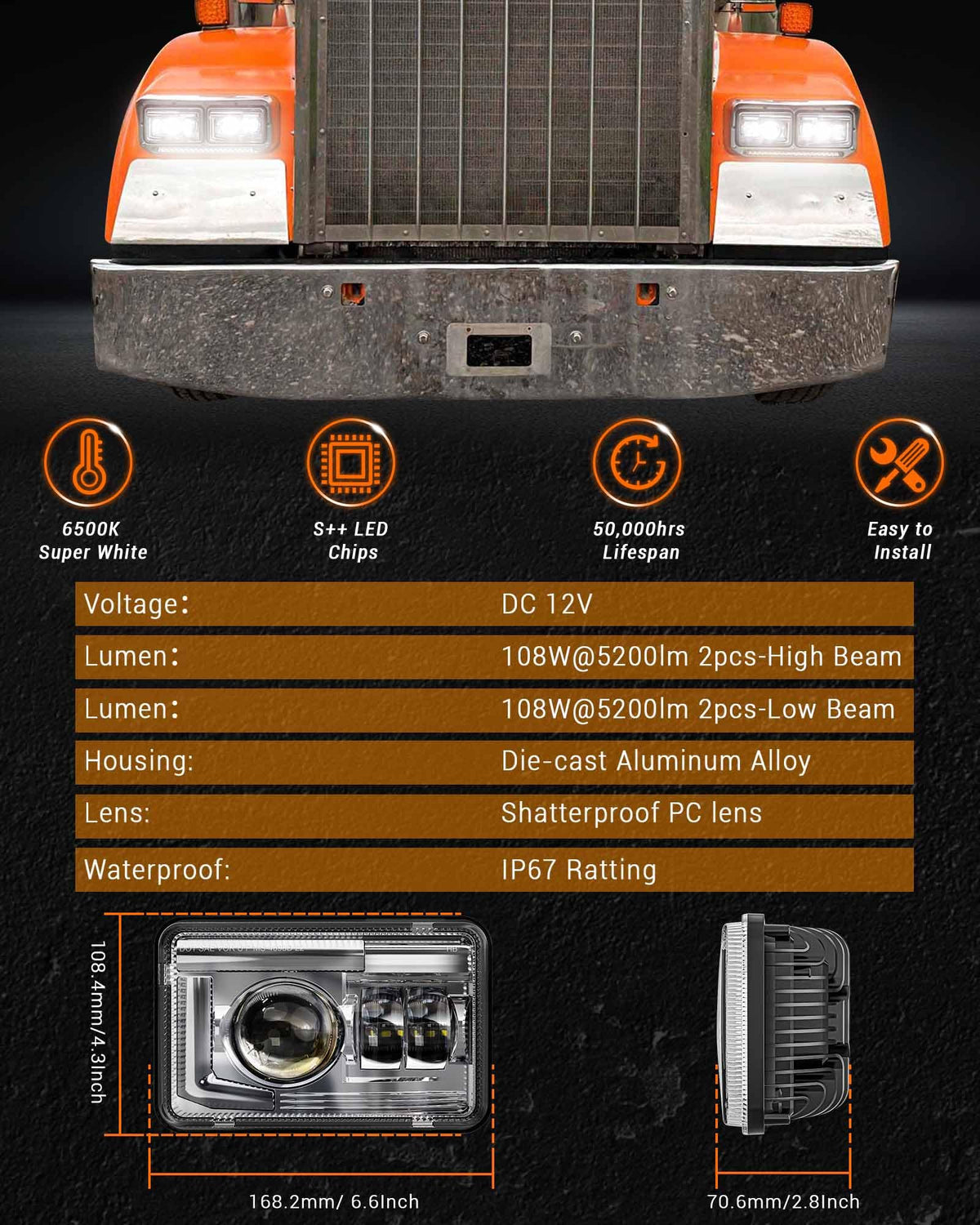 Z-OFFROAD chrome lens reflecting light showing durable UV-protected finish benefit