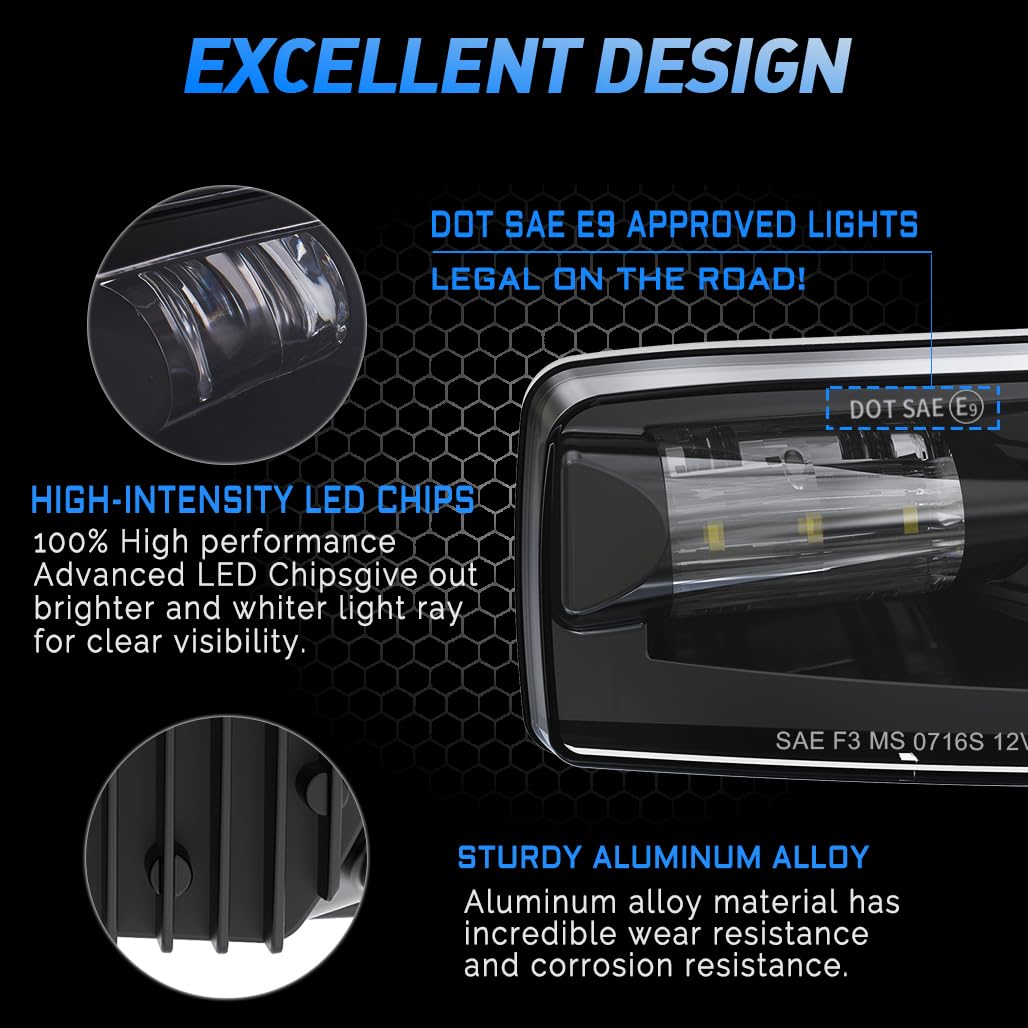 Z-OFFROAD close-up of LED chips and optics for brighter, whiter beam