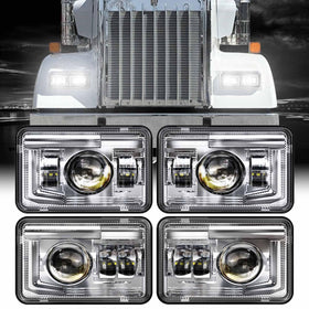 Z-OFFROAD chrome front assembly showing clean reflector and benefit of improved beam focus