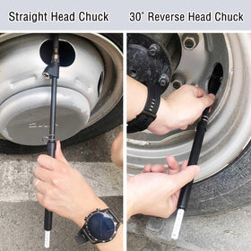 Z-oneMart gauge attached to truck valve demonstrating fast, repeatable pressure checks