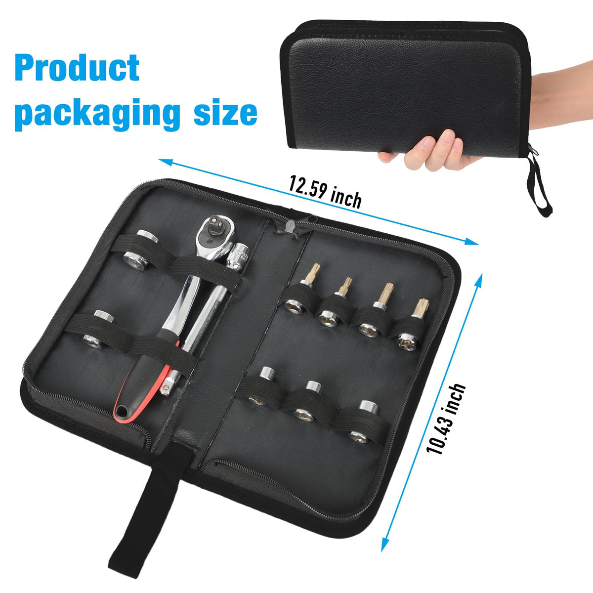Z8 tools beside a ruler to show scale and portability for on-vehicle jobs