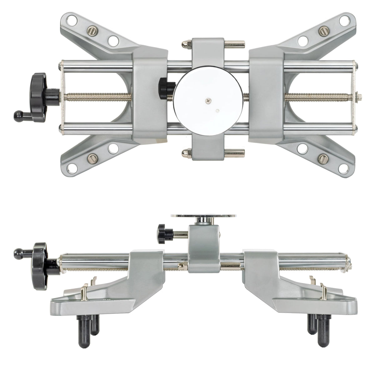 Zackman Scientific AutoSolo front view showing clamp body and adapter, durable professional fit