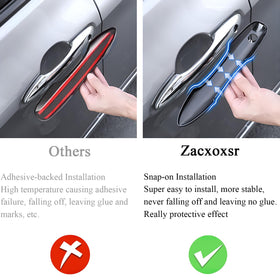 Zacxoxsr underside snap-on clips detail demonstrating secure no-adhesive hold