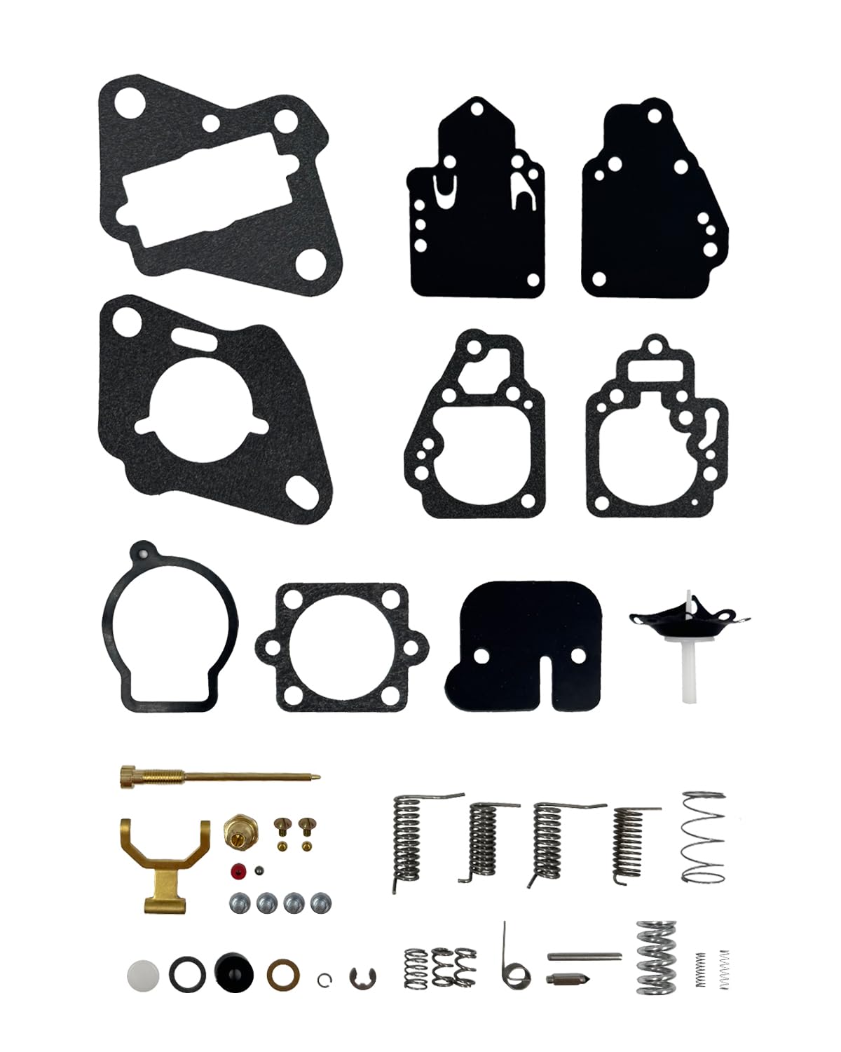 zafee front packaging of rebuild kit showing parts and compatibility benefit